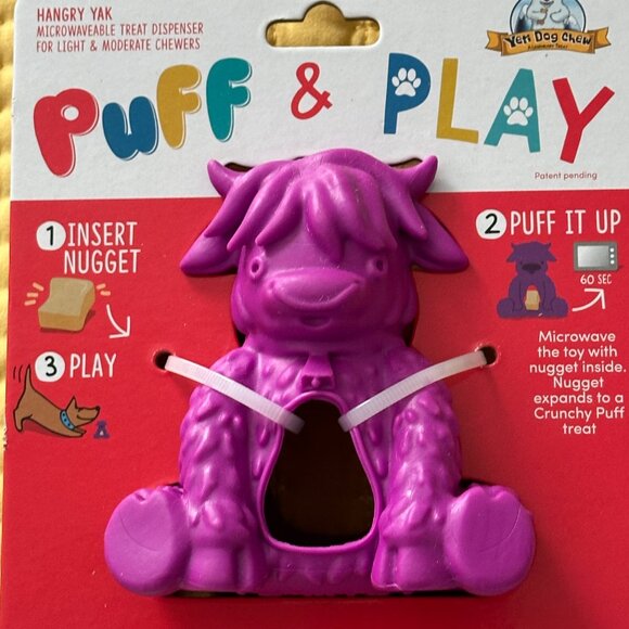 Yeti Dog Chew Puff and Play Hangry Yak Dog Chew Toy - Picture 2 of 6
